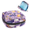 thumbnail image 1 of Colorful Lemons Flowers and Branch Sanitary Napkin Storage Bag, Zipper Menstrual Cup Pouch Feminine Menstruation First Period Pads Holder for Girls Women Ladies, 1 of 6