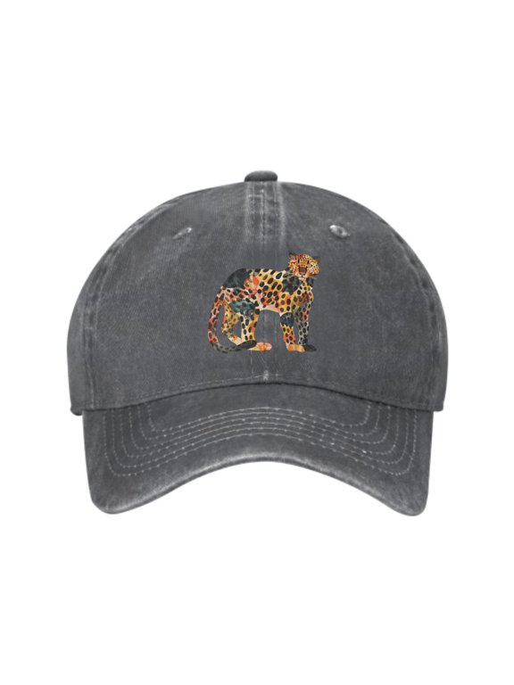 Colorful Leopard Baseball Caps for Men Women Adjustable Casual Trucker Hats for Fishing Outdoor Activities Fashion Hats