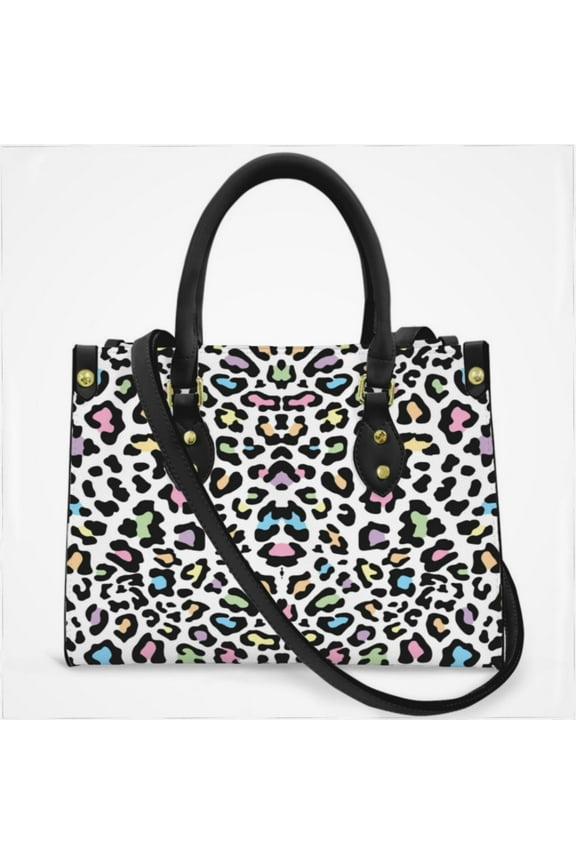 Colorful Leopard Print (2) Cross Body Bags For Women Small Leather Female Handbags Fashion Top-Handle Totes