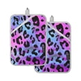 thumbnail image 1 of Colorful Leopard Print Pattern Pot Holder Set 2 Piece Non-Slip Oven Hot Pads Heat Resistant Durable 7x9.8in, 1 of 7