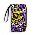 thumbnail image 1 of Colorful Leopard Print Wallet for Womens PU Leather Zip Around Wallers Clutch Wristlet Travel Long Purse, 1 of 7