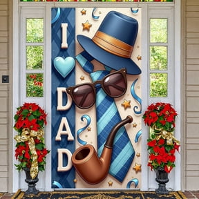 Colorful Letter Design World's Best Dad Banner 3D Visual Effect Greatest Dad Backdrop Wooden Texture Plaid Pattern Dad Appreciation Background for Father's Day Celebration Dad's Birthday Party
