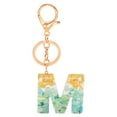 thumbnail image 1 of Personalized Resin Keychain Letter Pendant Decorative Translucent Key Ring Gift, 1 of 1