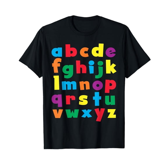 Colorful Letters Alphabet educational ABCs boy girl kids T-Shirt