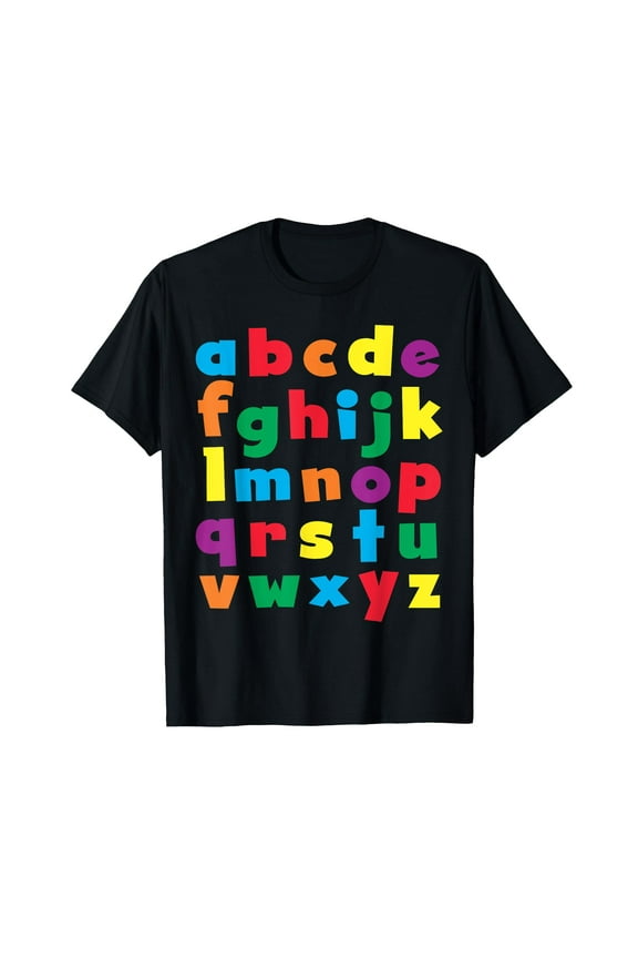 Colorful Letters Alphabet educational ABCs boy girl kids T-Shirt