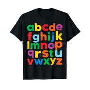 Colorful Letters Alphabet shirt learning ABCs boy girl kids T-Shirt