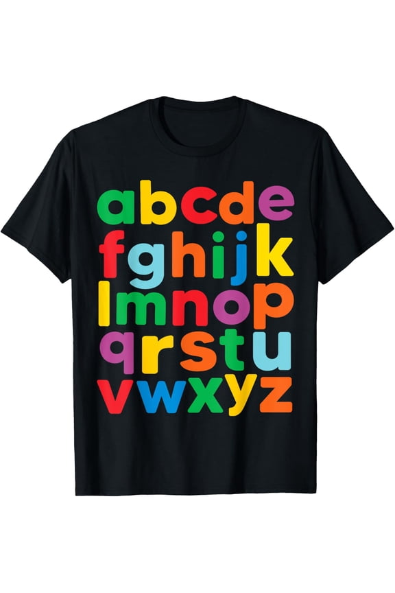 Colorful Letters Alphabet shirt learning ABCs boy girl kids T-Shirt