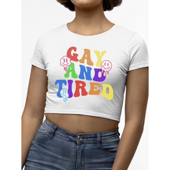 Colorful Lgbtq Pride Tee Crop Tee Women's