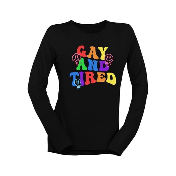 Colorful Lgbtq Pride Tee Long Sleeve Women's