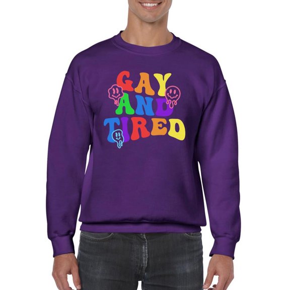 Colorful Lgbtq Pride Tee Sweatshirt Men's