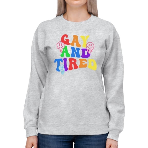 Colorful Lgbtq Pride Tee Sweatshirt Women's