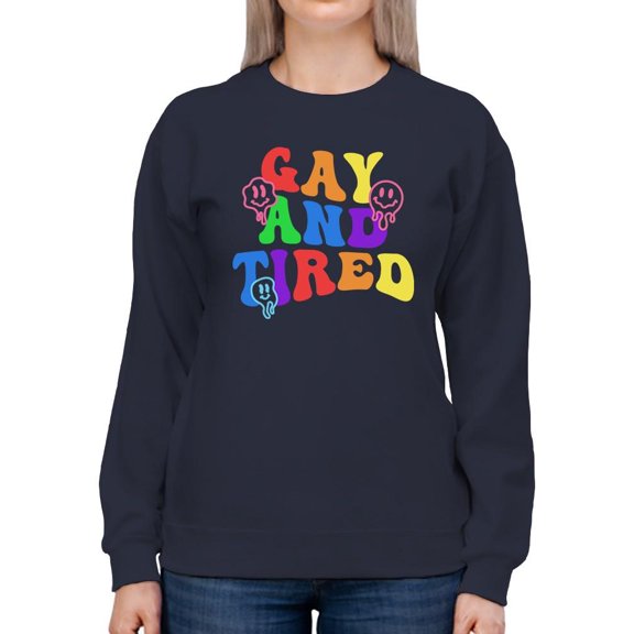 Colorful Lgbtq Pride Tee Sweatshirt Women's