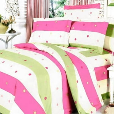 [Colorful Life 100% Cotton 5PC MEGA Duvet Cover Set (Twin Size)