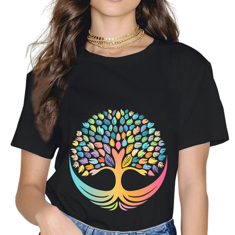 Colorful Life Is Really Good Vintage Tree Art Cool T-Shirt Colorful Life Is Really Good Vintage Tree Art Cool T-Shirt
