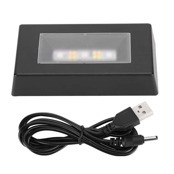 Colorful Light Base Rectangular Lights Display Base for Glass Art Crystal Display Home Decoration Enduring