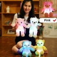 thumbnail image 1 of Colorful Light Up Bear,Valentine Day Gift,Colorful Color Changing Glowing Color Bear Figurine Ribbon Light Bow Tie Bear Boy And Girl Holiday Gift Birthday Gift, 1 of 8