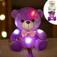 thumbnail image 1 of Colorful Light Up Bear,Valentine Day Gift,Colorful Color Changing Glowing Color Lovely Bear Figurine Ribbon Light Bow Tie Bear Boy And Girl Holiday Gift Birthday Gift, 1 of 7