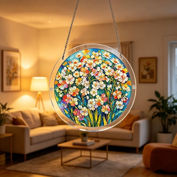 Colorful Light Refracting Acrylic Puzzles Suncatcher Window Hanging Decorative Acrylic Jigsaw Puzzle Suncatcher For Home Ornament And Gift Giving