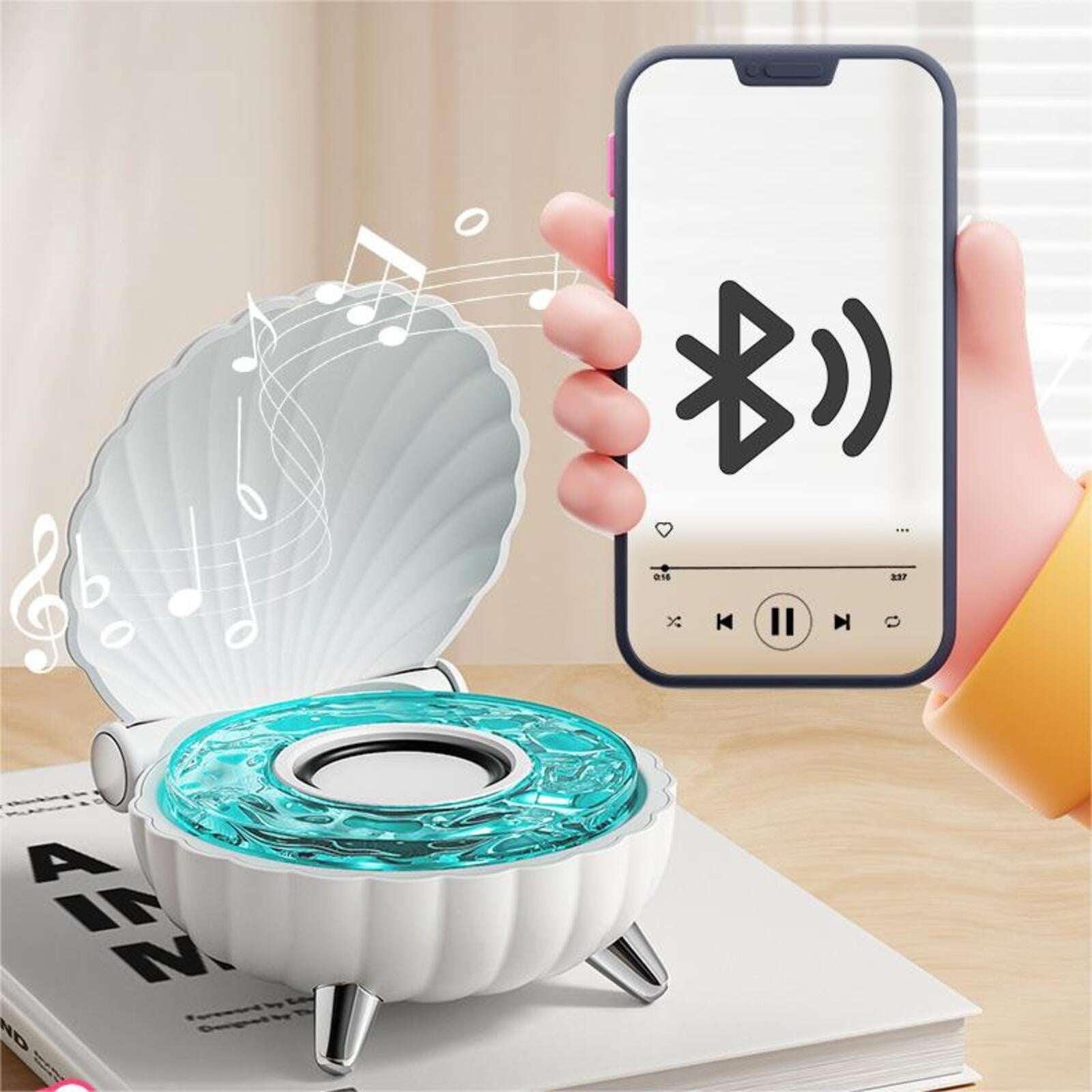 Colorful Light Speaker Indoor Mini Speaker Water Ripple Speakers with