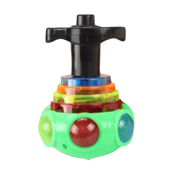 Colorful Light Up Spinning Top Toy for Kids, Durable LED Flashing Spin Top with Easy Pull String, Fun Educational Gift