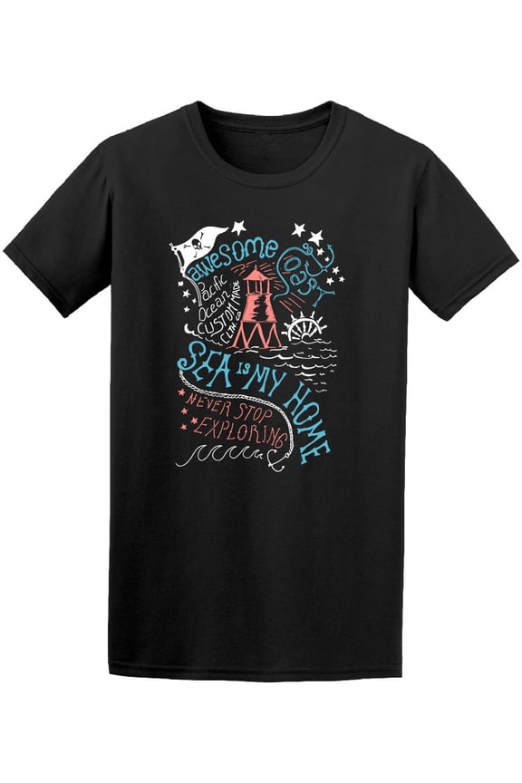 Colorful Lighthouse T-Shirt Men -Image by Shutterstock, Male Large