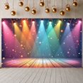 thumbnail image 1 of Colorful Lights Stage Lighting Banner Starry Design Concert Display Multicolor Beams Sparkling Effect Party Backdrop for Stage Performance Concert Event Music Festival, 1 of 8