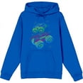 thumbnail image 1 of Colorful Line Art Car Adult Blue Long Sleeve Hoodie-Medium, 1 of 3