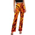 thumbnail image 1 of Colorful Line Casual Pants Womens Multi Striped Print Slim Fit Street Wear Flare Pants Summer Home Printed Trousers, 1 of 2
