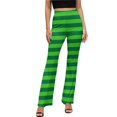 thumbnail image 1 of Colorful Line Casual Pants Womens Multi Striped Print Slim Fit Street Wear Flare Pants Summer Home Printed Trousers, 1 of 2