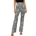 thumbnail image 1 of Colorful Line Casual Pants Womens Multi Striped Print Slim Fit Street Wear Flare Pants Summer Home Printed Trousers, 1 of 2