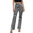 thumbnail image 1 of Colorful Line Casual Pants Womens Multi Striped Print Slim Fit Street Wear Flare Pants Summer Home Printed Trousers, 1 of 2