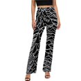 thumbnail image 1 of Colorful Line Casual Pants Womens Multi Striped Print Slim Fit Street Wear Flare Pants Summer Home Printed Trousers, 1 of 2