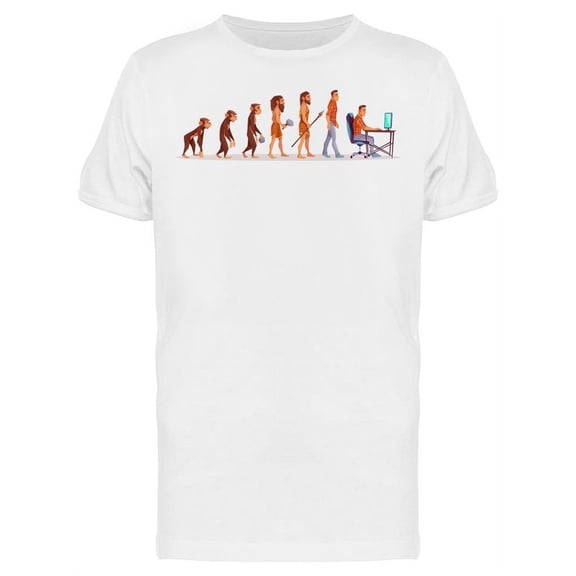 Colorful Line Of The Evolution  T-Shirt Men -Image by Shutterstock, Male Large