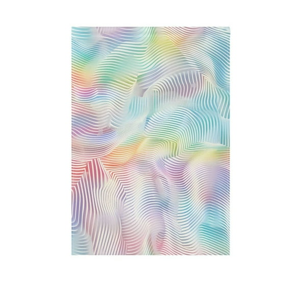 Colorful Line Waves Garden Flag 12X18 Double Sided Yard Flags for Outside Outdoor All Seasonal Decoration