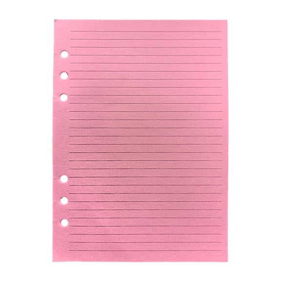 Colorful Lined Filler Paper,A5 Loose-leaf Refill Paper,6-Hole Loose Leaf Lined Filler Paper,Loose-Leaf Paper and Planner Inserts for Notebooks,Journals,and Study Notes,50 Sheets,5.6x8.26 inch(Pink)