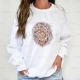 thumbnail image 1 of Colorful Lion Abstract Animal Pop Art Graphic Unisex Sweatshirt M390376, Up to Size 5XL, 1 of 2