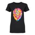 thumbnail image 1 of Colorful Lion Graphic Shaped T-Shirt Women -Image by Shutterstock, Female Small, 1 of 2