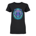 thumbnail image 1 of Colorful Lion Head Design Shaped T-Shirt Women -Image by Shutterstock, Female Medium, 1 of 2