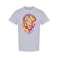 thumbnail image 1 of Colorful Lion Head Front View T-Shirt Men -Image by Shutterstock, Male XX-Large, 1 of 2