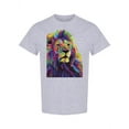 thumbnail image 1 of Colorful Lion Pop Art Graphic T-Shirt Men -Image by Shutterstock, Male Large, 1 of 2