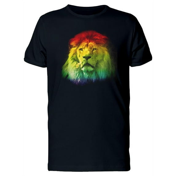 Colorful Lion Portrait Tee Men's -Image by Shutterstock
