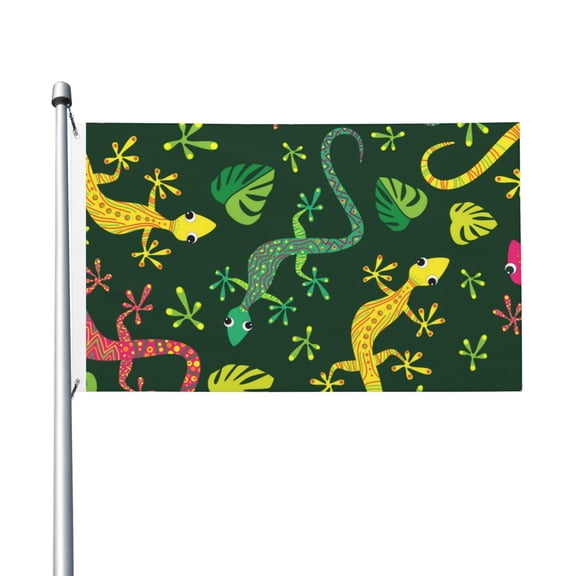 Colorful Lizard Gecko Native Flag 3X5 Ft Garden Yard House Flags Banner Sign Outdoor Indoor Party Home Garden Decoration