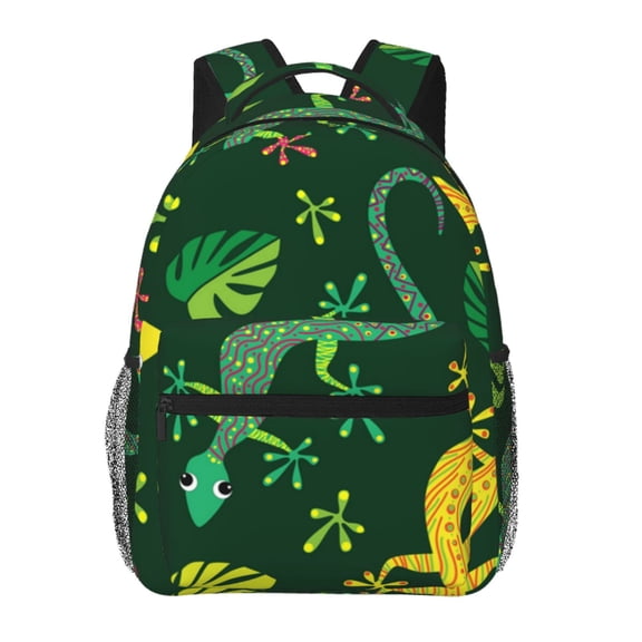 Colorful Lizard Gecko Native Laptop Backpack Travel Rucksack for Teens Adults, Fits 15-inch Notebook