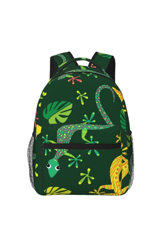 Colorful Lizard Gecko Native Laptop Backpack Travel Rucksack for Teens Adults, Fits 15-inch Notebook