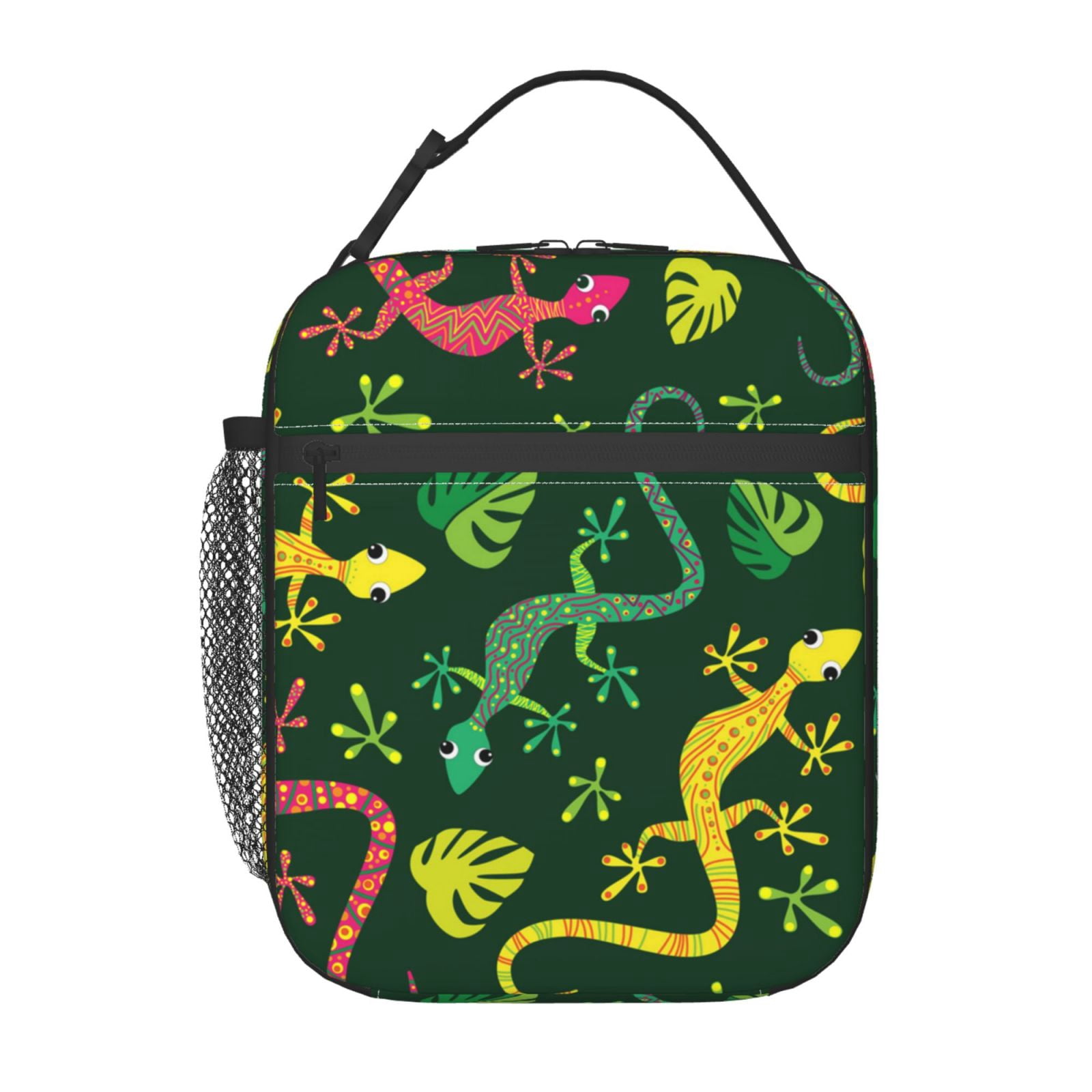 Colorful Lizard Gecko Native Lunch Box Bag Insulated Lunchbox Reusable Tote Thermal Cooler Portable for Women Men