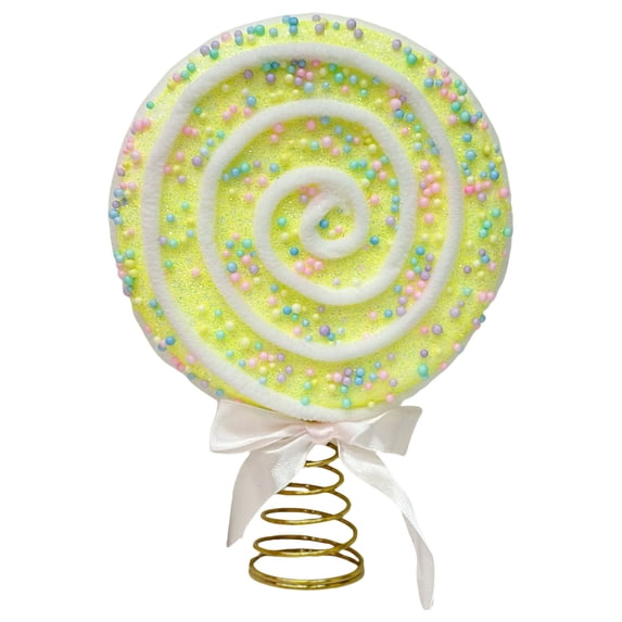 Colorful Lollipop Christmas Tree Topper, Festive Candy Themed Tree Topper with Spring Base, Cute Holiday Decor for Christmas Tree, Home Party Centerpiece (Size/Colour as Pictured)
