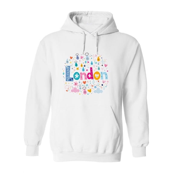Colorful London Design Hoodie Women -Image by Shutterstock, Female Large