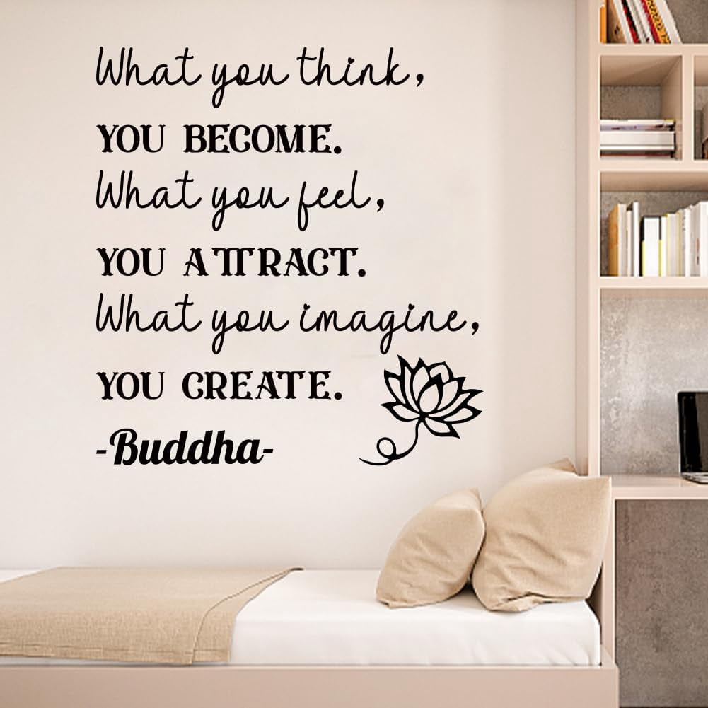 Colorful Lotus Wall Stickers Motivational Wall Decals Lotus Peel and ...