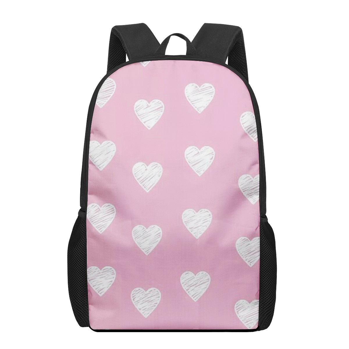 Colorful Love Heart Art Printed Bags Teenager Casual Backpack Daily ...