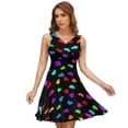 thumbnail image 1 of Colorful Love Heart Dress Fashion Beach Long Dresses Female Party Printed Sundress, 1 of 7
